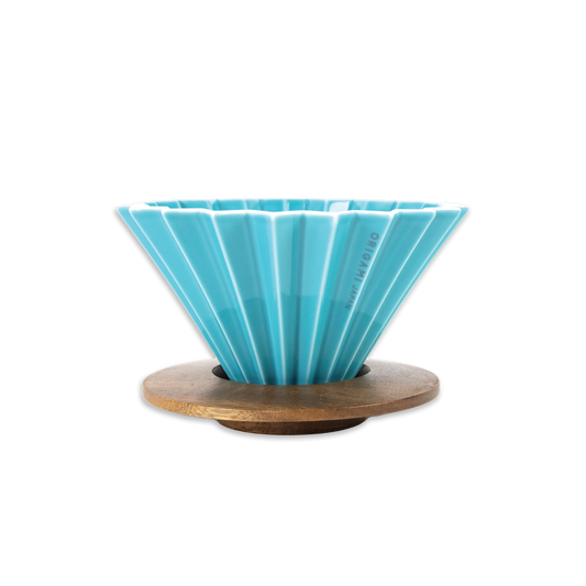 Origami Medium Teal Dripper w Holder
